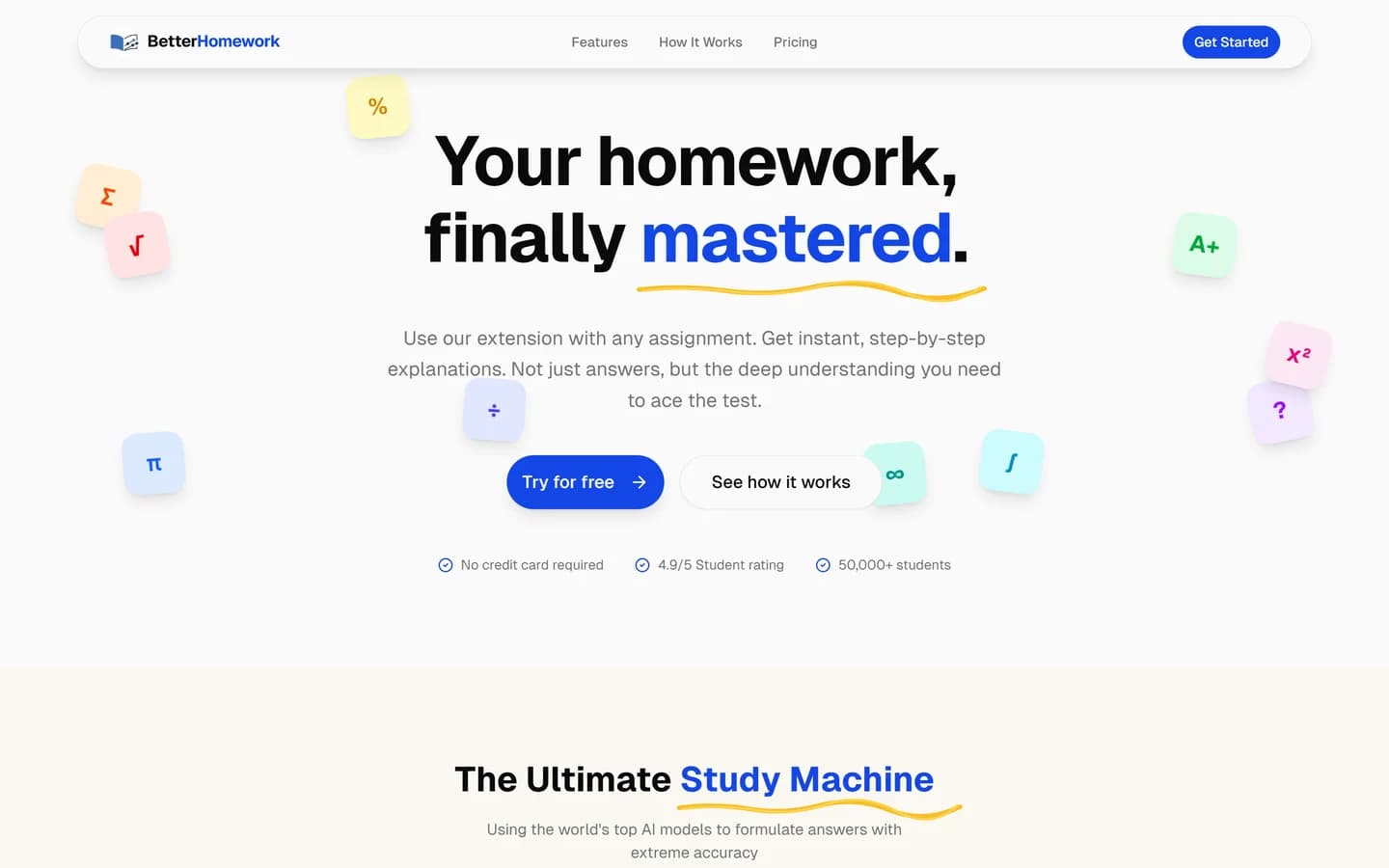 Better Homework screenshot